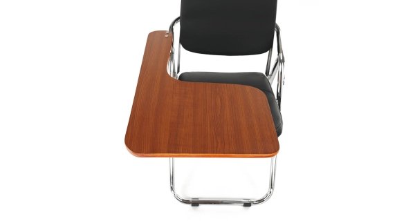 Židle NERSO s deskou na psaní, černá/přírodní