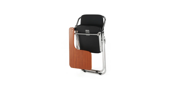 Židle NERSO s deskou na psaní, černá/přírodní