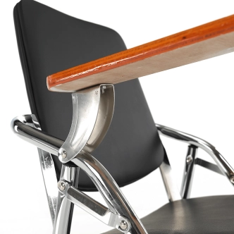 Židle NERSO s deskou na psaní, černá/přírodní