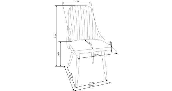 Židle OTANI, světle šedá