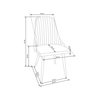 Židle OTANI, tmavě šedá