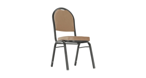 Židle RANGIFER stohovatelná, béžová látka/šedý rám