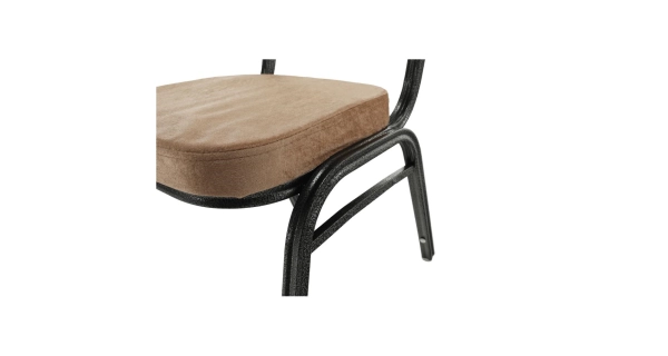 Židle RANGIFER stohovatelná, béžová látka/šedý rám