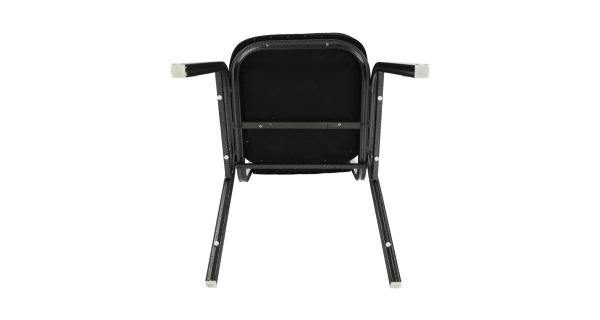 Židle RANGIFER stohovatelná, čená látka/šedý rám