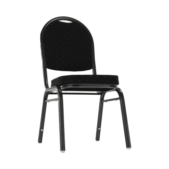 Židle RANGIFER stohovatelná, černá látka/šedý rám
