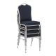 Židle WAIGEO, modrá/stříbrná