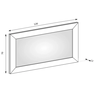 Zrcadlo ACHAO 120, dub lefkas