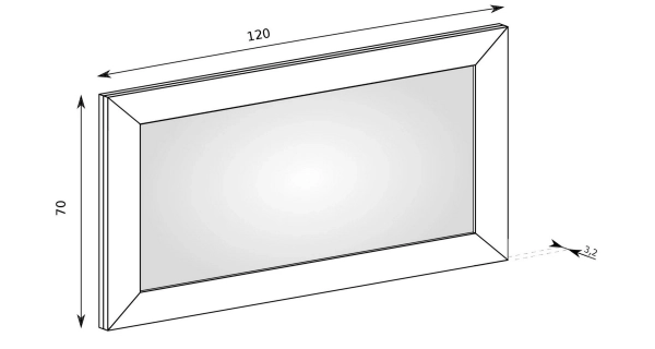Zrcadlo ACHAO 120, dub stoletý