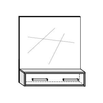 Zrcadlo DORINDA, dub artisan/bílá, 5 let záruka