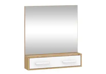 Zrcadlo DORINDA, dub artisan/bílá