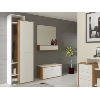 Zrcadlo DORINDA, dub burgundský/bílá, 5 let záruka