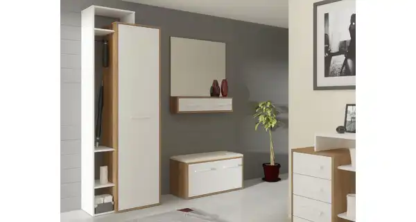 Zrcadlo DORINDA, dub burgundský/bílá, 5 let záruka