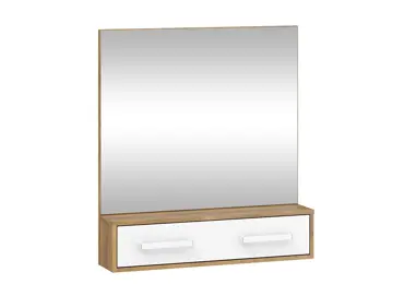 Zrcadlo DORINDA, dub burgundský/bílá