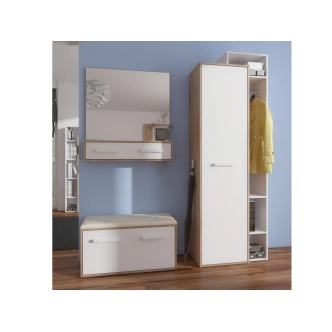 Zrcadlo DORINDA, dub sonoma/bílá, 5 let záruka