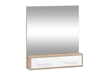 Zrcadlo DORINDA, dub sonoma/bílá