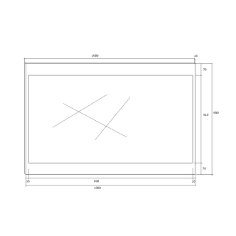 Zrcadlo GATTON 100 cm, craft tobaco, 5 let záruka