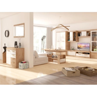 Zrcadlo GATTON 100 cm, dub sonoma, 5 let záruka