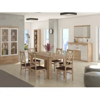 Zrcadlo GATTON 120 cm, dub sonoma