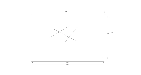 Zrcadlo GATTON 120 cm, dub sonoma