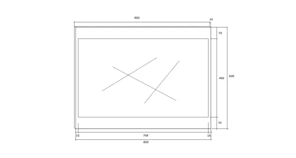 Zrcadlo GATTON 80 cm, craft tobaco