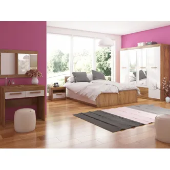 Zrcadlo GATTON 80 cm, dub burgundský