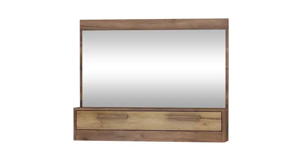 Zrcadlo GATTON s dvířky, craft tobaco/craft zlatý