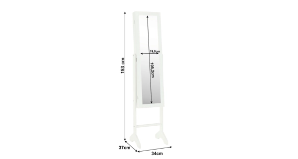 Zrcadlo s úložným prostorem PARDICA NEW, bílá