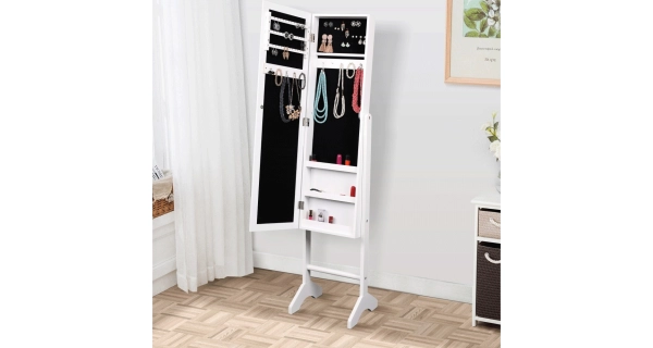 Zrcadlo s úložným prostorem PARDICA NEW, bílá