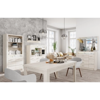 Zrcadlo SWED S12, jasan bílý