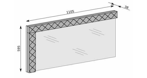 Zrcadlo TARAMI, ořech/černá